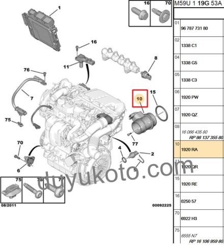 PEUGEOT CİTROEN DEBİMETRE SENSÖRÜ 1.4HDİ 1.6HDİ EURO 5 (2012 SONRASI) 9683282980 HITACHI AFH5024