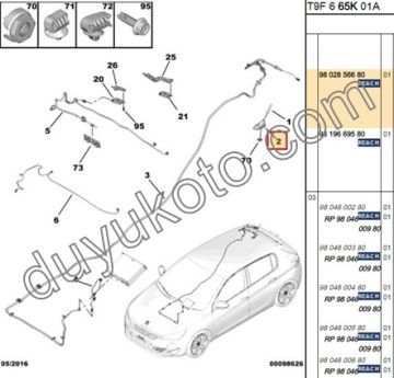 PEUGEOT 308 ANTEN TABANI 2013-2021