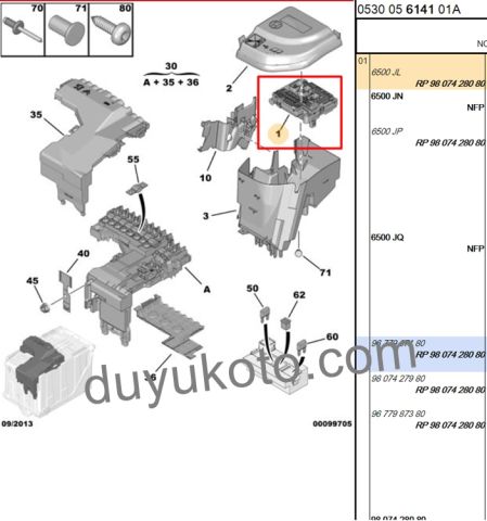 CİTROEN C4 SİGORTA KUTUSU MOTOR İÇİ BSM