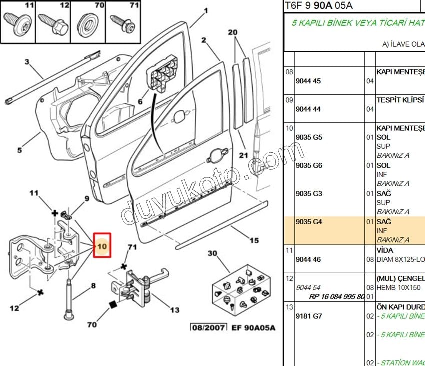 MENTESE KAPI ON + ARKA R ALT P307