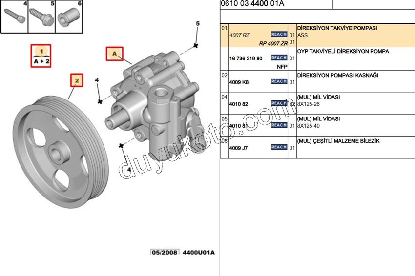 Direksiyon Pompası C53 1.6HDİ Euro4