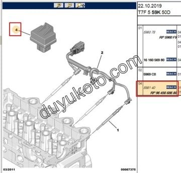 CİTROEN C4 KIZDIRMA RÖLESİ 1.4HDI 1.6HDI