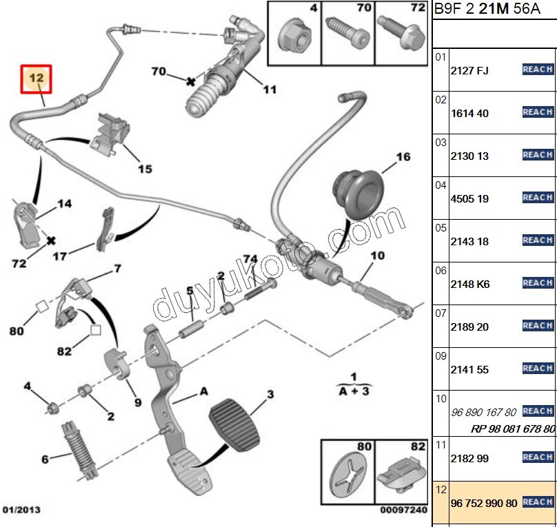 HORTUM DEBRIYAJ MERKEZ ALT+UST ARA PRT3 1.6HDİ Euro5/Euro6