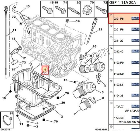 Motor Yağı Karteri Üst ( Alüminyum ) 1.6HDİ Euro4 EURO5 EXP3 SCD3