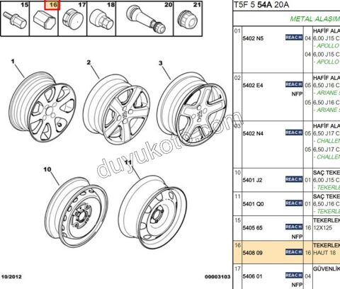 Bijon Kapağı (Krom) 19LUK 1.8CM P206 P306 P307 P607