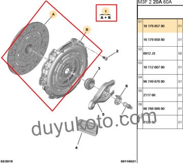 CİTROEN C5 AİRCROSS DEBRİYAJ SETİ 1.5HDI 2019 SONRASI EURO 6