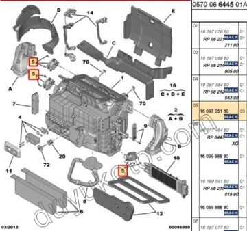 CİTROEN C4 SPACETOURER (PİCASSO) KALORİFER KAPAK MOTORU