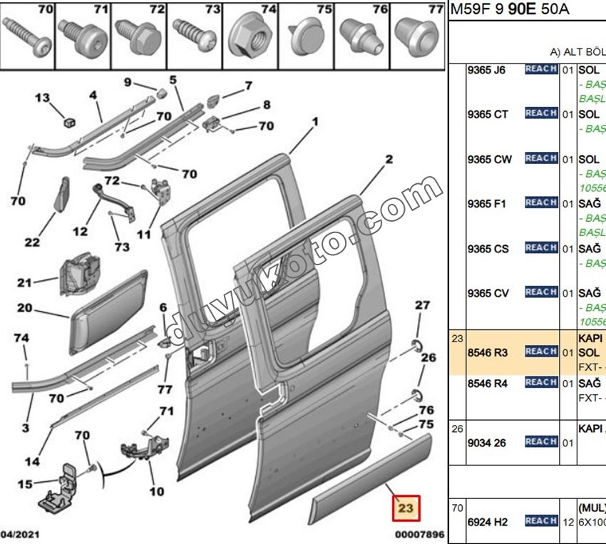 CITA SUS SURGULU KAPI L PRT2MQ BR2 2006>2010