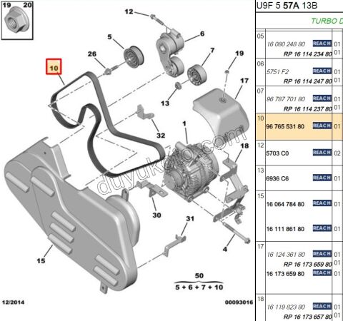 Alternatör V Kayışı 6PK1640 Klimalı BXR3 KIT