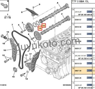 PEUGEOT EKSANTRİK MİLİ CONTA /ORİNG  EP3 EP6 EP6DTS