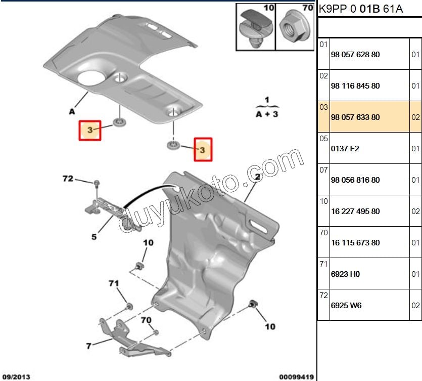 Peugeot Partner Citroen Berlingo LASTIK TUTUCU KULBUTOR KAPAK 1.6HDİ Euro5 C33