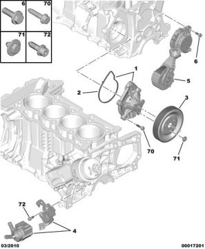 CİTROEN DS5 SU POMPASI ELEKTRİKLİ 1.6 BENZİNLİ