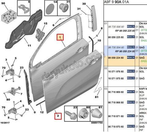 KAPI KOMPLE R P2081 1P