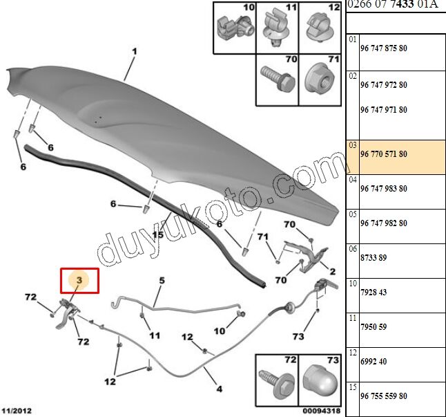 KILIT MOTOR KAPUT CELY