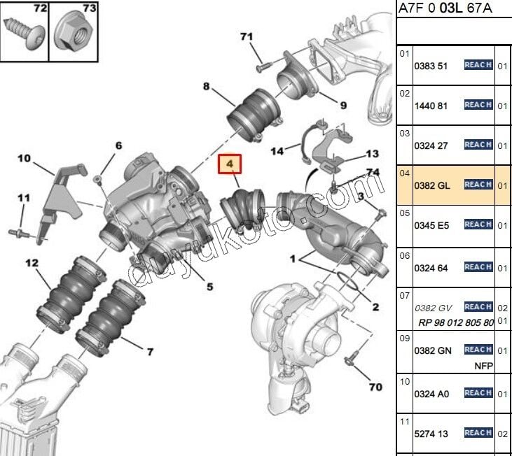 Turbo Hava Hortumu DV6
