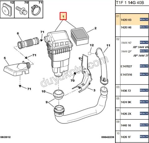 Peugeot 206 GTI Hava Filtresi Kazanı EW10J4