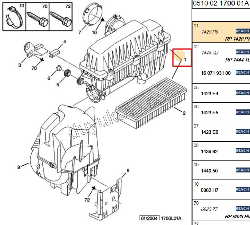 Hava Filtresi Kazanı 3071 C41 ET3J4