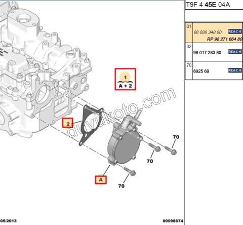 Vakum Pompası P3082 1.2CC 130HP