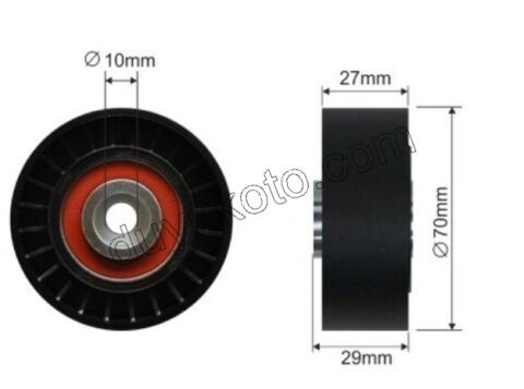 Alternatör (V Kayış) Gergi Rulmanı P4007 DW12MTED4 10*70*27/29