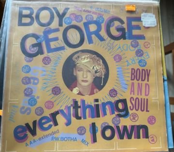 BOY GEORGE - EVERYTHING I OWN - MAXI SINGLE