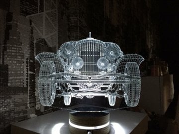 Eski Araba -Ex Car - 3D Led Lamba