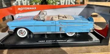 MODEL ARABA - 1958 CHEVY IMPALA - MAVİ 1/18