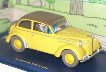 Tenten Sarı Opel Araba - Tintin Cars Le Sceptre D'ottokar