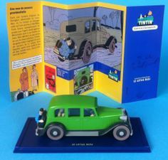 Tintin Cars Le Lotus Bleu-Tenten Araba-Yeşil Limousine