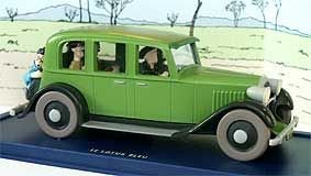 Tintin Cars Le Lotus Bleu-Tenten Araba-Yeşil Limousine