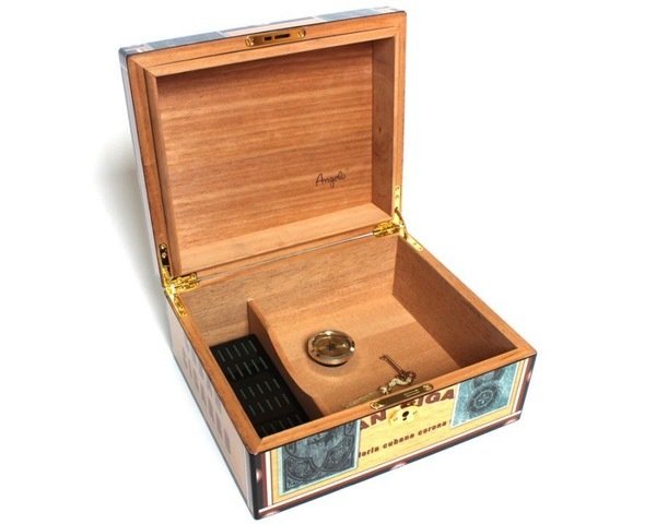 Angelo Cuban Cigarro Mini Humidor - Ahşap Küba Puro Kutusu