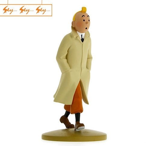 Tintin in His Coat Resin Figüre - Tenten Yürüyüş Figürü