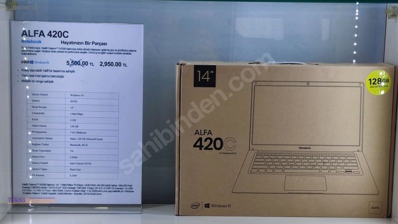 Hometech Alfa 420C Intel Celeron N3350 4GB Ram 128GB SSD- Teşhir