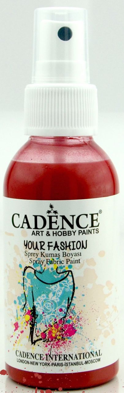 Cadence Your Fashion Sprey Kumaş Boyası Crimson Kırmızı 1106