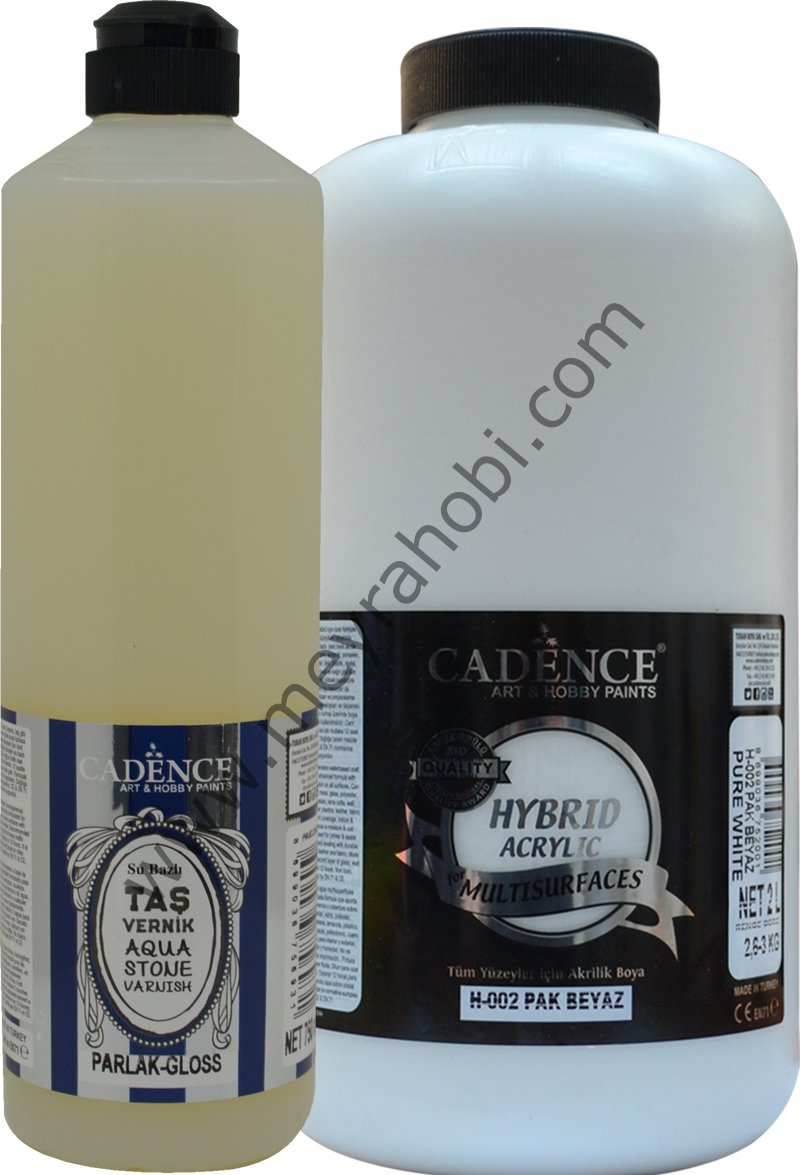 Multisurfaces Pak Beyaz 2lt+Taş Vernik 750 ml Set