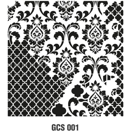 GCS001 Grunge Serisi Duvar Stencil 45*45 cm
