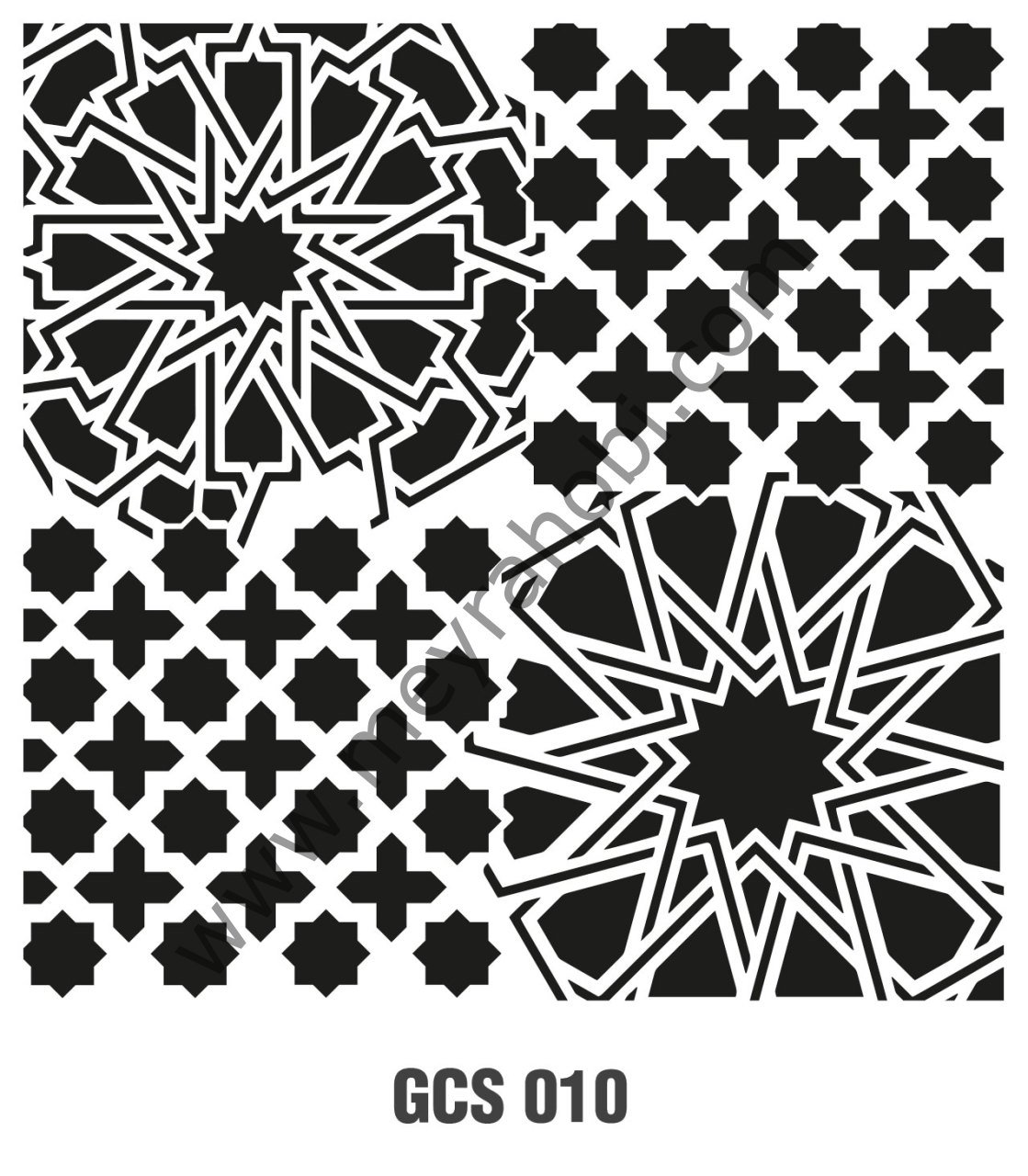 GCS010 Grunge Serisi Duvar Stencil 45*45 cm