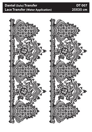 Cadence Dantel Transfer Beyaz 25*35