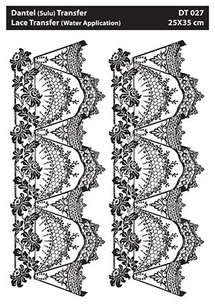 Cadence Dantel Transfer Beyaz 25*35