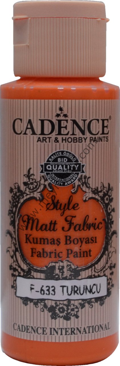 F633 Turuncu Style Matt Fabric Kumaş Boyası 59 ml