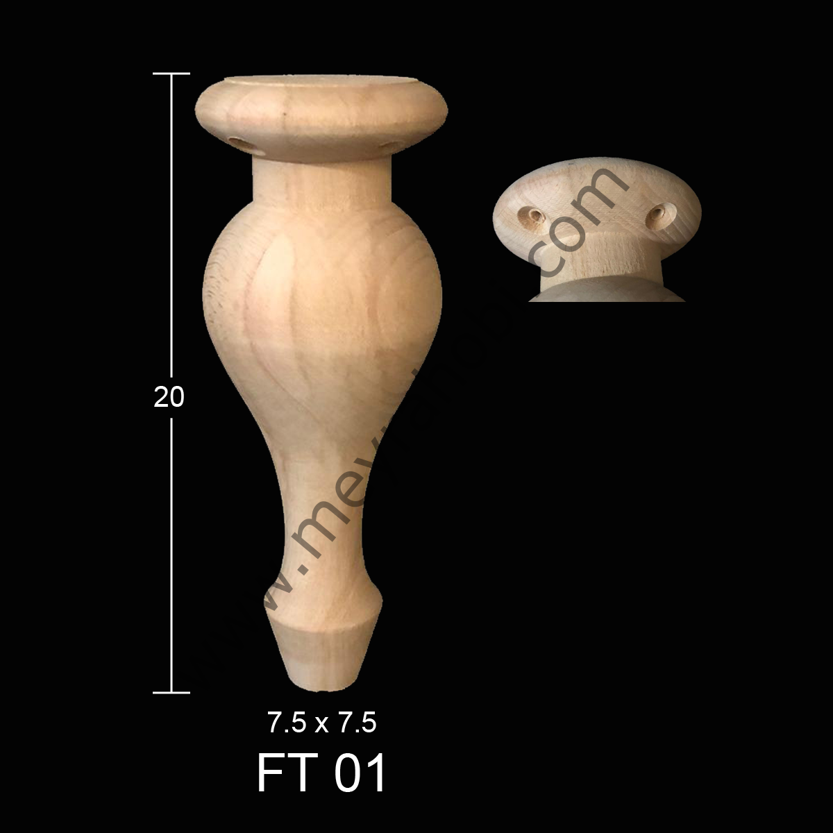 Ahşap Torna Ayak 20 cm