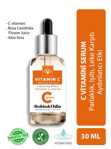 Robin&Odin Vitamin C Plus Serum 30ml Lightening Effect – Parlaklık, Işıltı, Leke Karşıtı Aydınlatıcı Etki