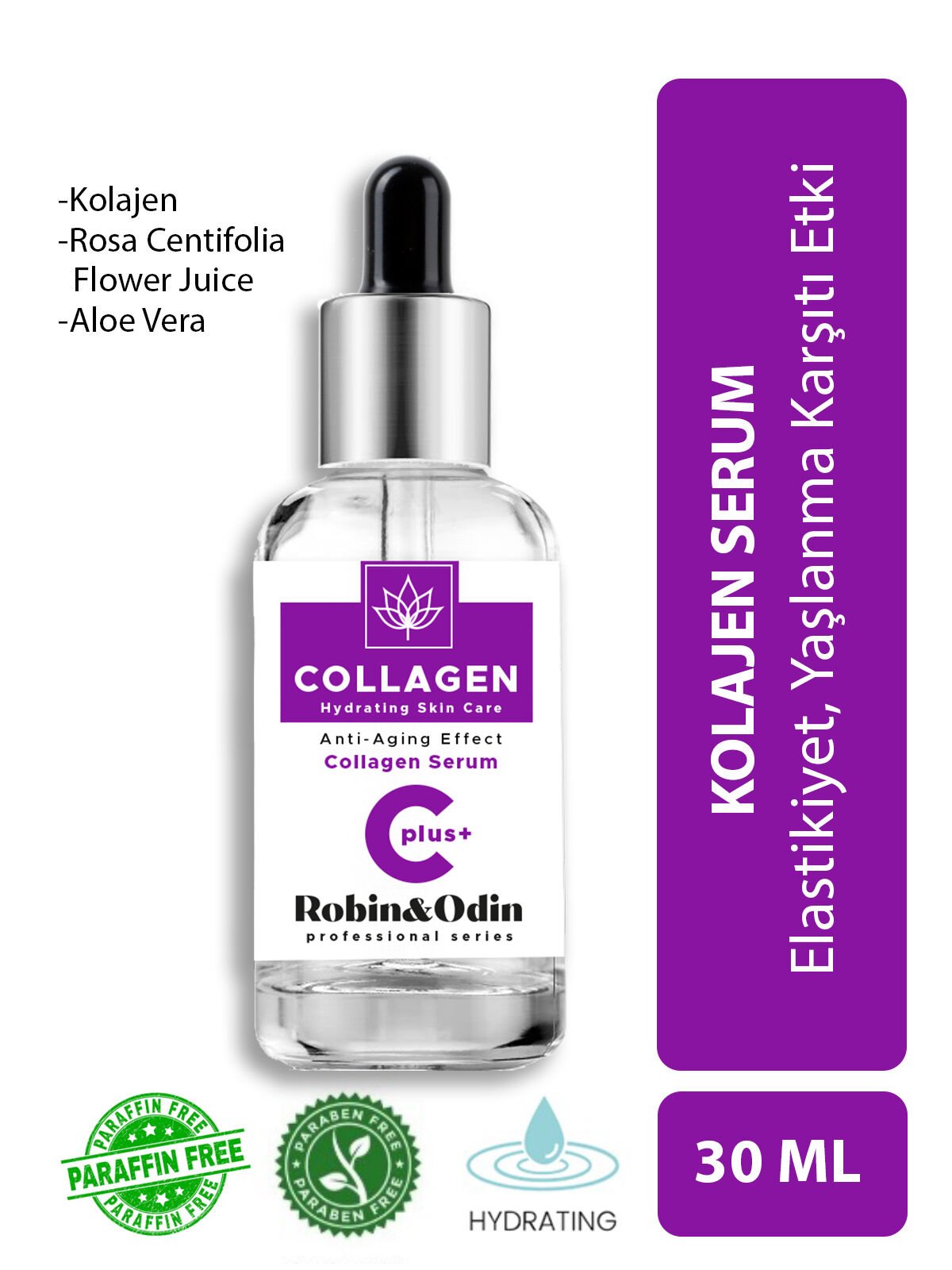 Robin&Odin Collagen Plus Serum 30ml Anti - Aging Effect / Yaşlanma Karşıtı Etki