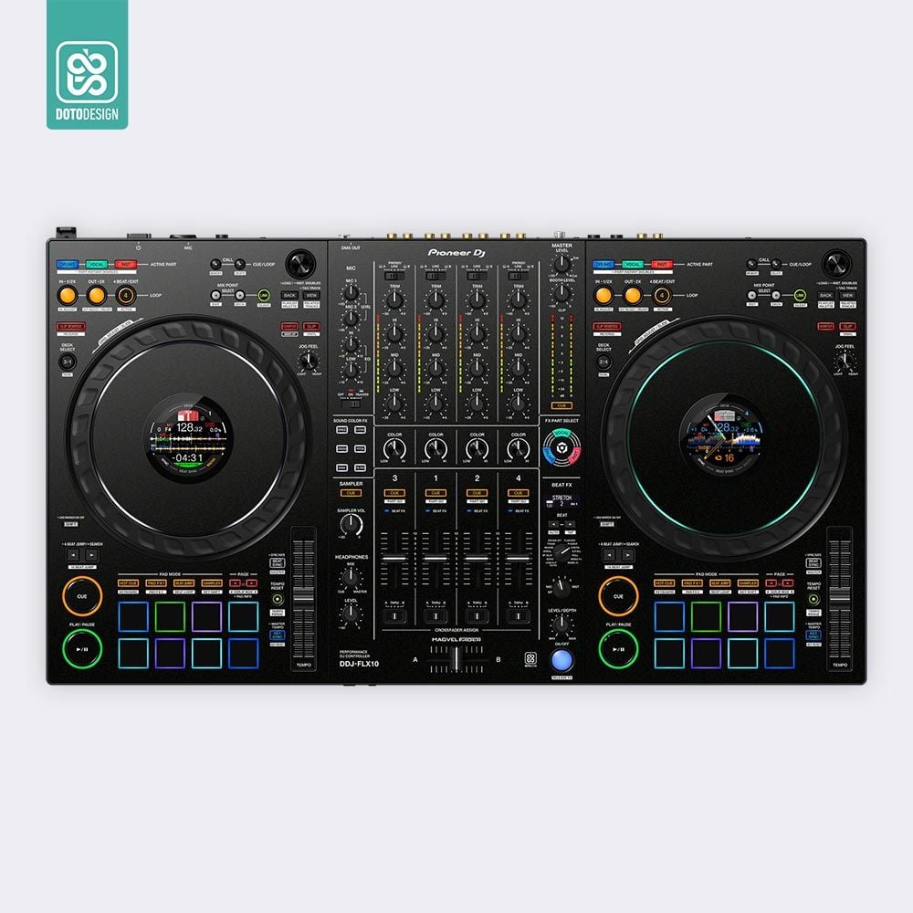 Skin DDJ-FLX10 | FULL COLORS Black