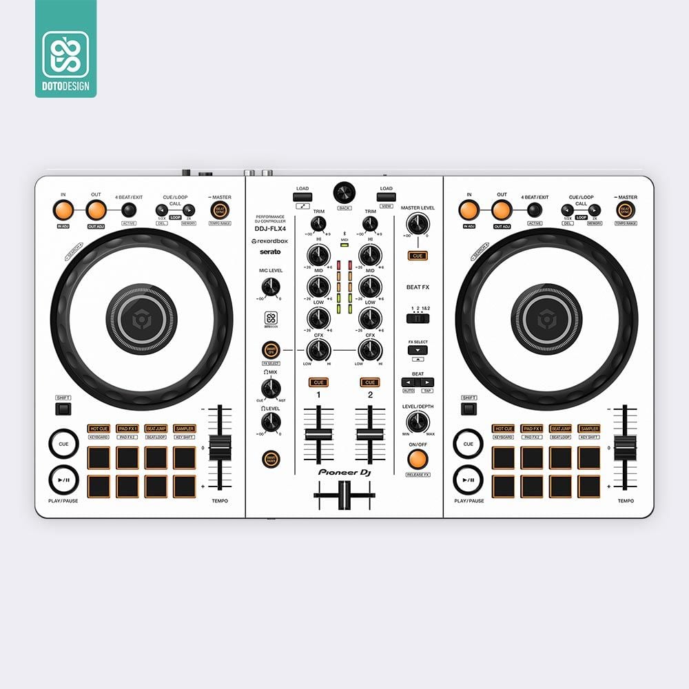Skin DDJ-FLX4 | FULL COLORS White