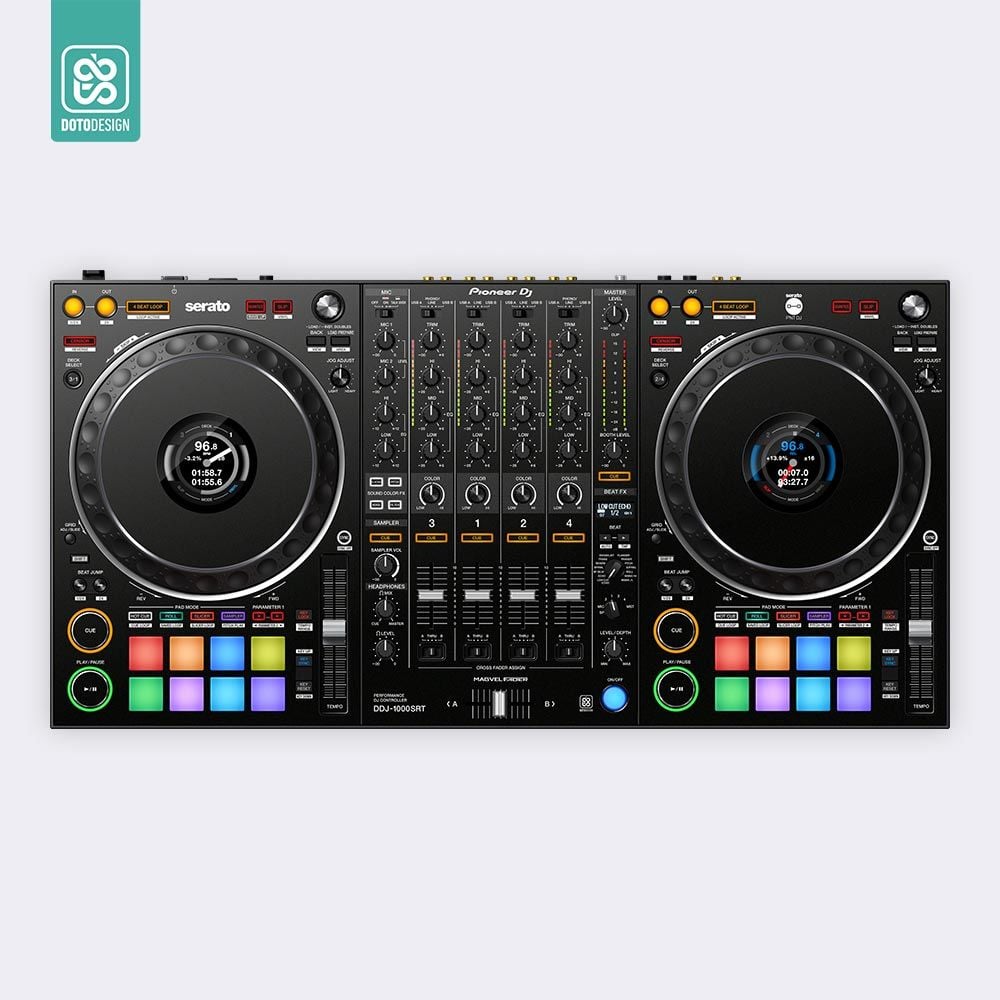 Skin DDJ-1000 SRT | FULL COLORS Black