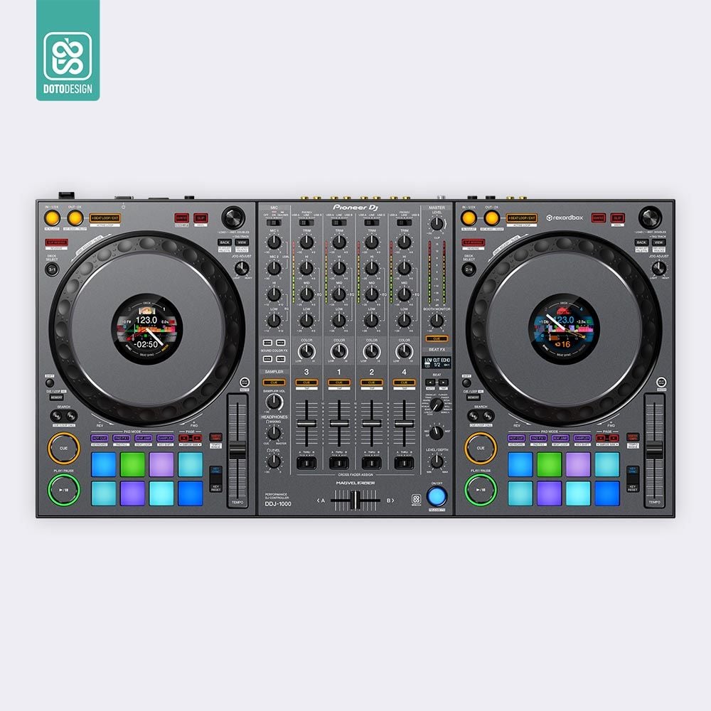 Skin DDJ-1000 RB | FULL COLORS Graphite Grey