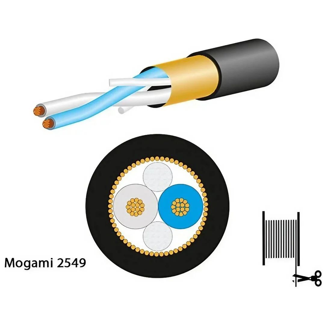 2549-00 Microphone Cable, Neglex | Black 1mt