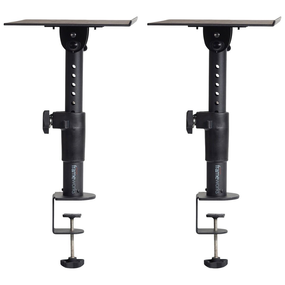 GFWSPKSTMNDSKCMP | Frameworks Clamp-On Studio Monitor Stand Pair