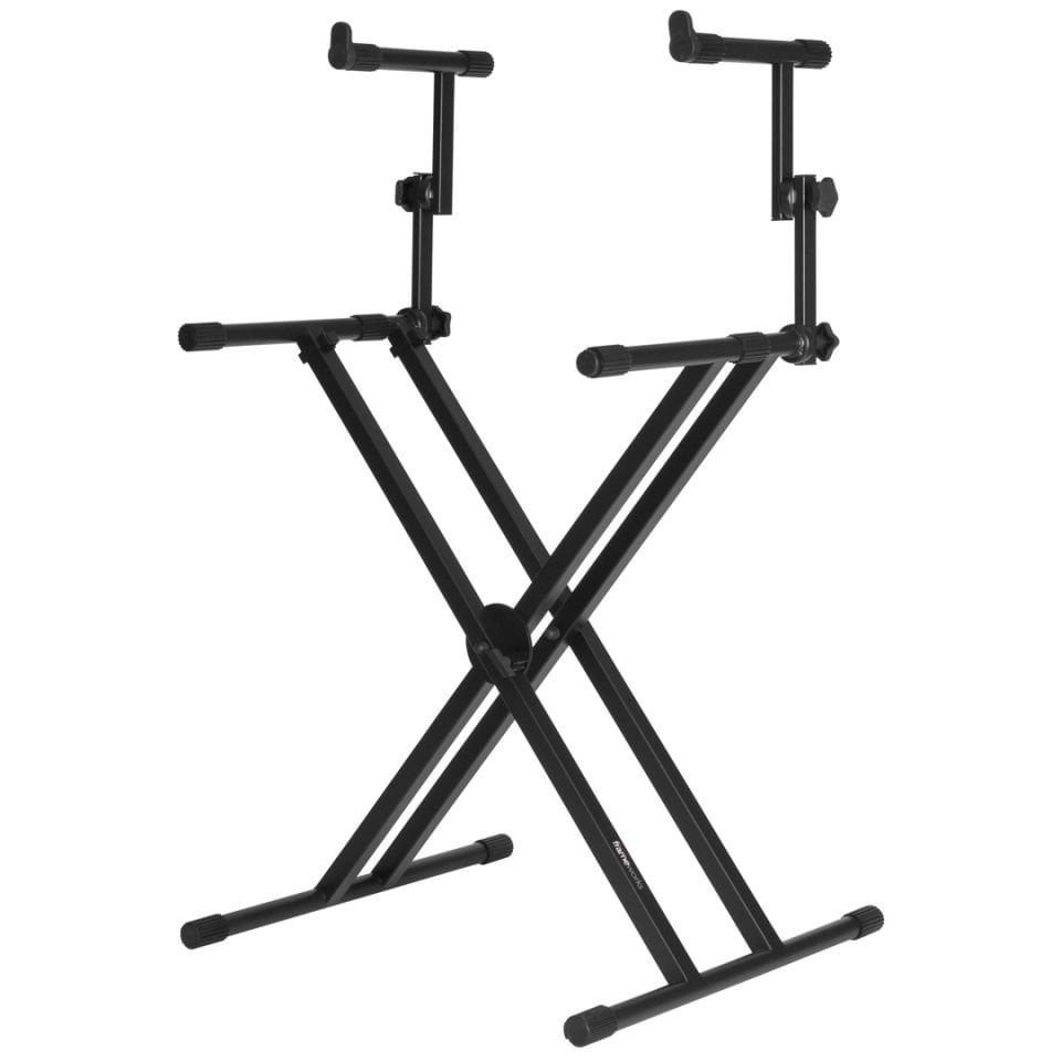 GFW-KEY-5100X | Black 2 Tier X Style Keyboard Stand