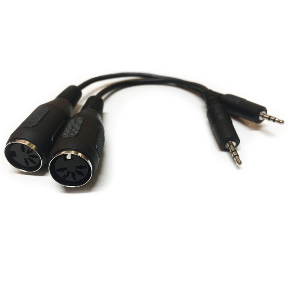 2.5mm TRS Male To 5-Pin MIDI Female Cable